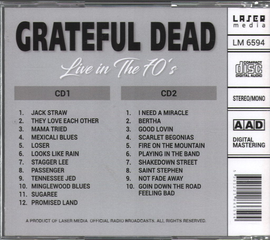 Grateful Dead - Live In The 70's (Legendary FM Broadcasts) - Double Cd