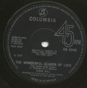 Vince Hill - Wonderful Season Of Love - 7 Inch