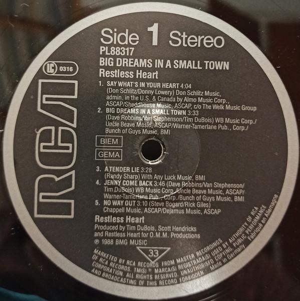 Restless Heart - Big Dreams In A Small Town - Lp