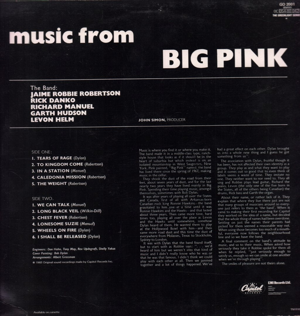 Band - Music From Big Pink - Lp