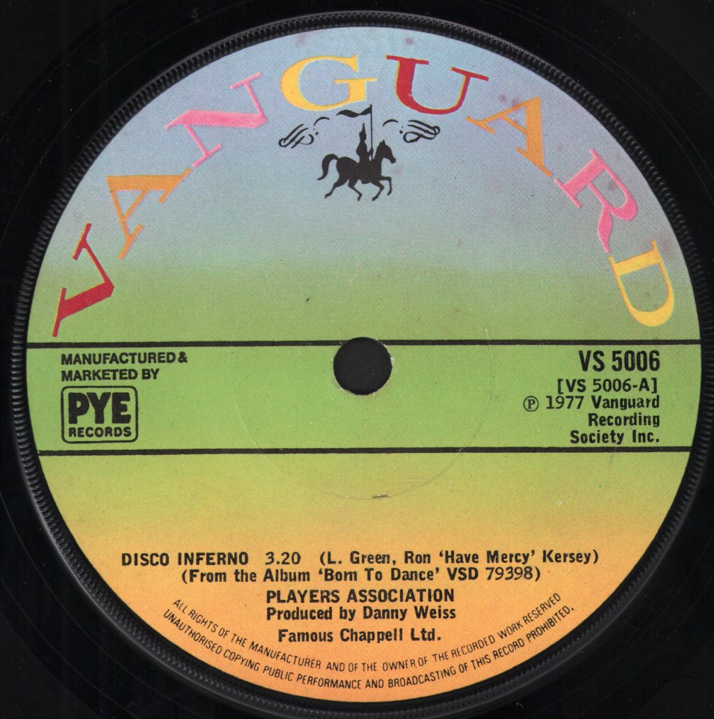 Players Association - Disco Inferno - 7 Inch