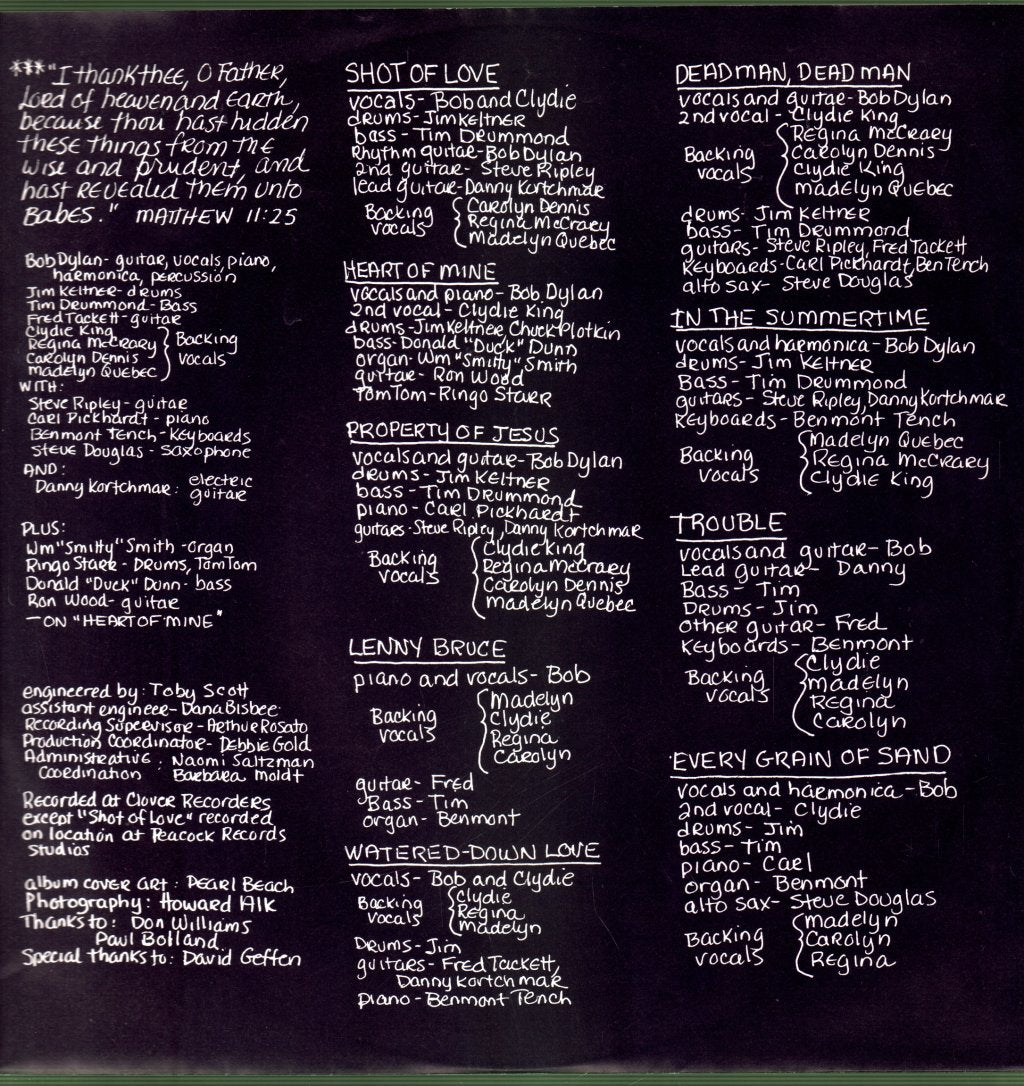 Bob Dylan - Shot Of Love - Lp