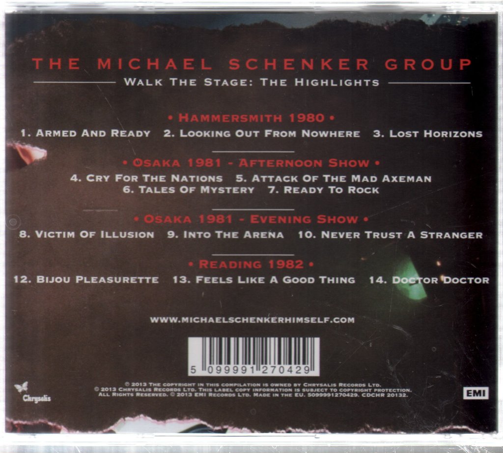 Michael Schenker Group - Walk The Stage The Highlights - Cd