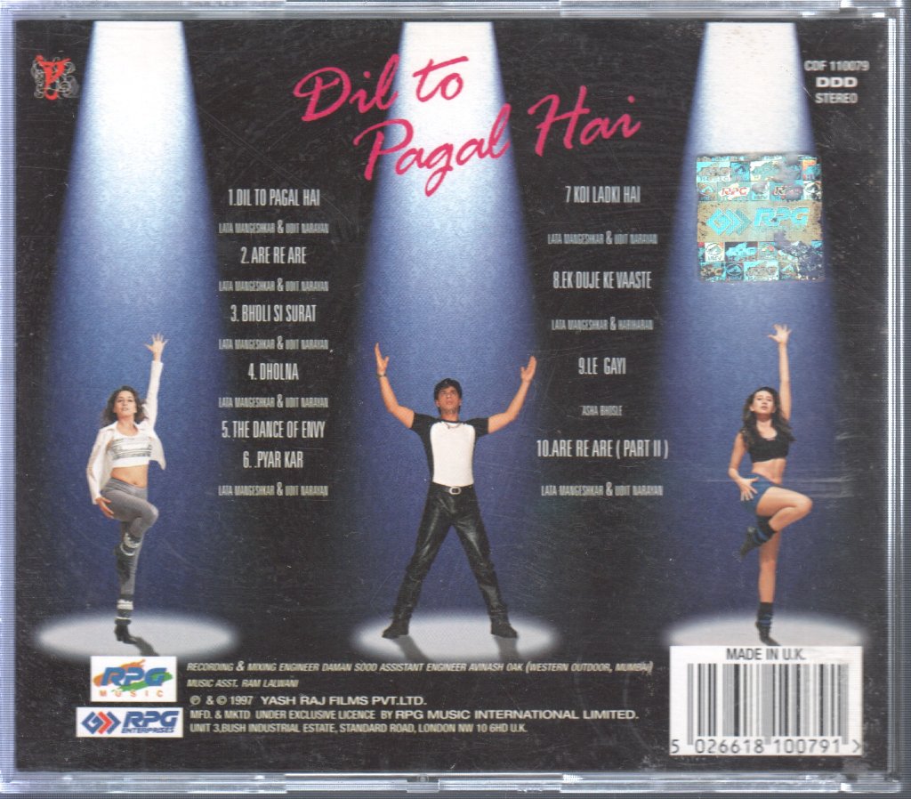 Uttam Singh - Dil To Pagal Hai - Cd