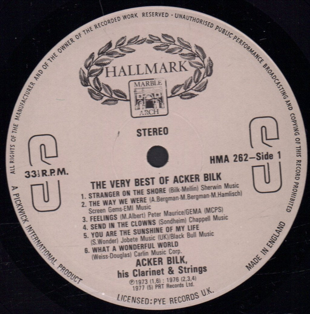 Acker Bilk - Very Best Of - Lp