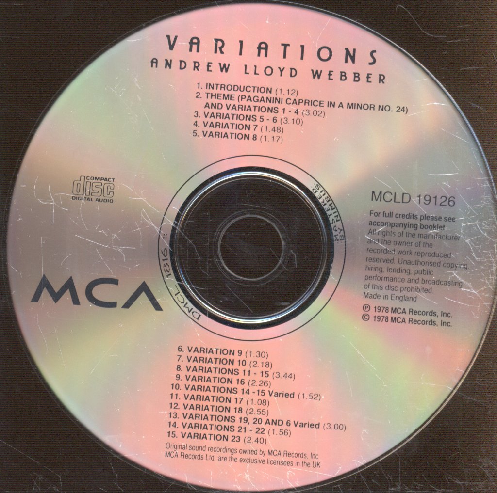 Andrew Lloyd Webber - Variations - Cd