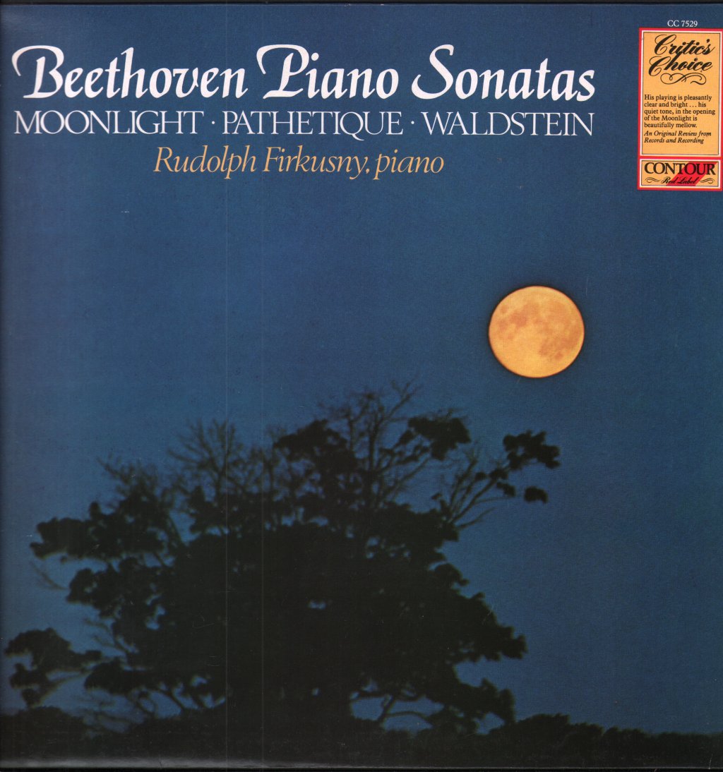 Rudolf Firkusny - Beethoven Piano Sonatas (Moonlight • Pathetique • Waldstein) - Lp