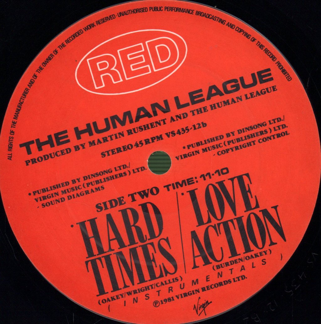 Human League - Hard Times/Love Action - 12 Inch