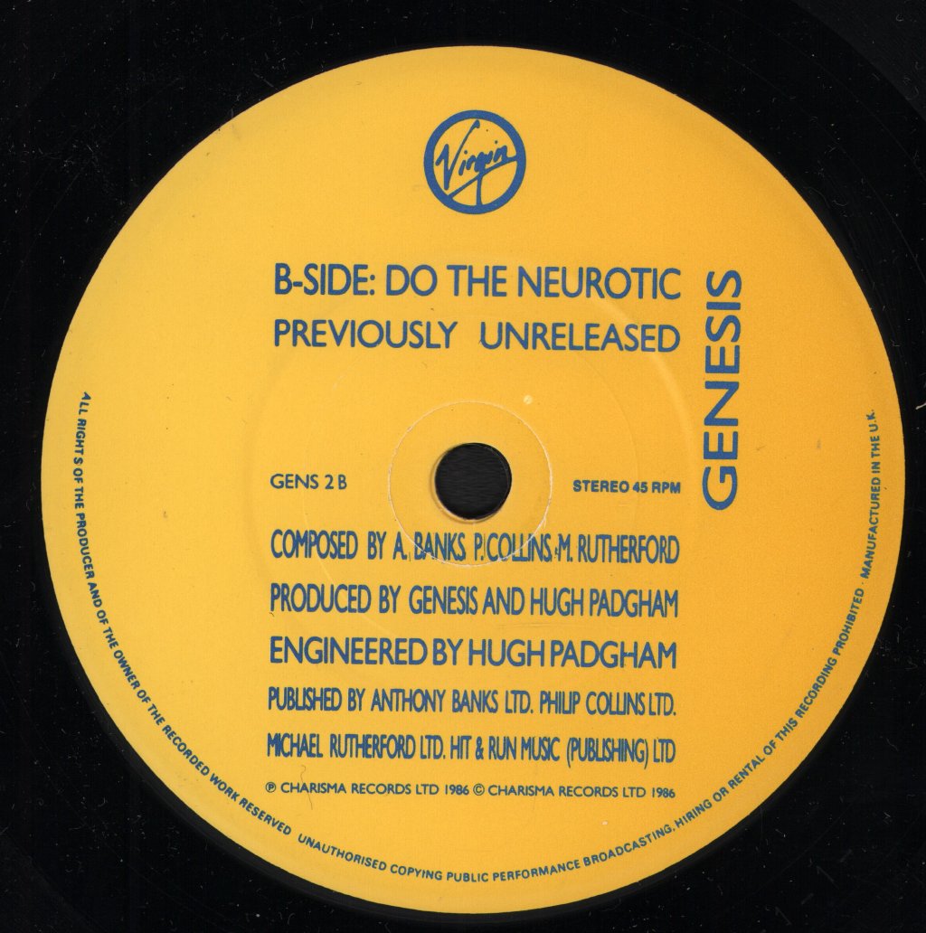 Genesis - In Too Deep - 7 Inch