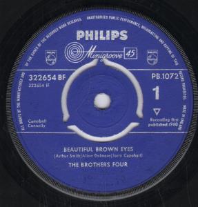 Brothers Four - Beautiful Brown Eyes - 7 Inch