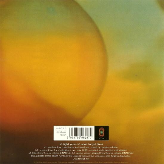 Pearl Jam - Light Years - 7 Inch