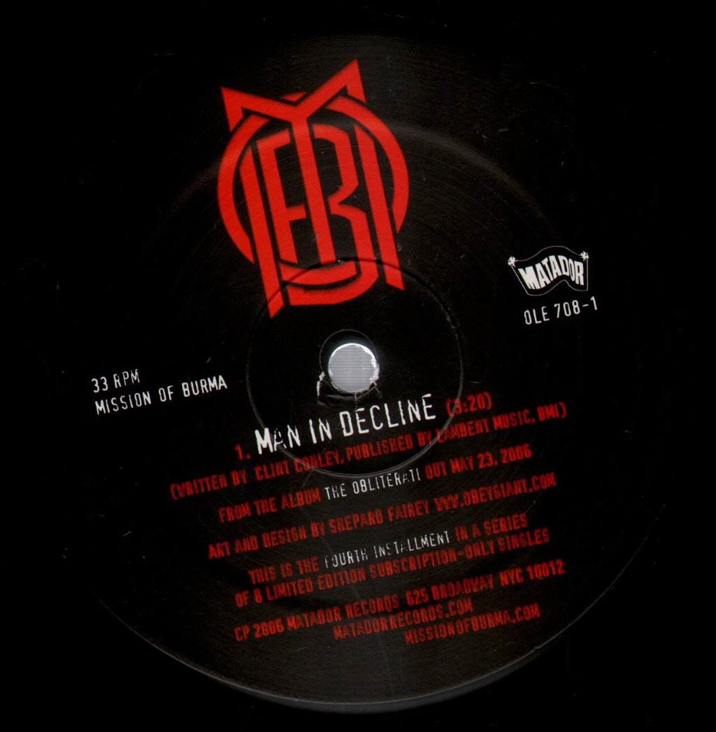 Mission Of Burma - Man In Decline - 12 Inch