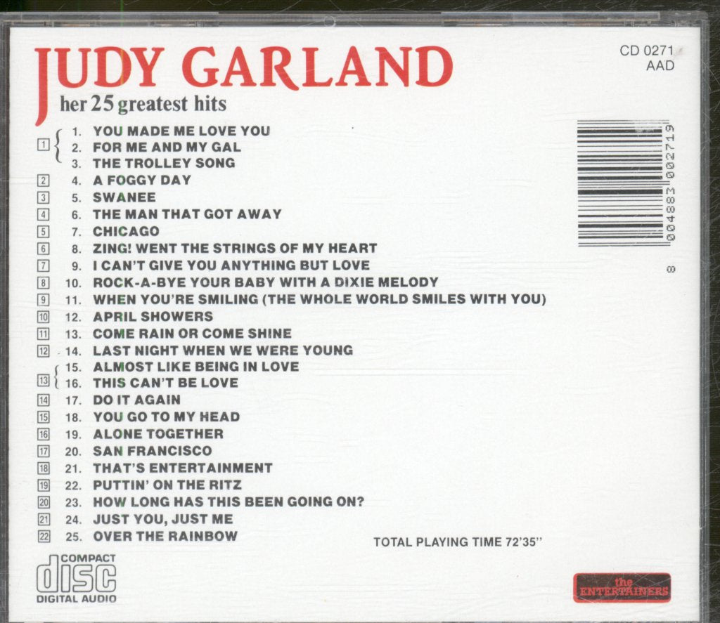 Judy Garland - Her 25 Greatest Hits - Cd