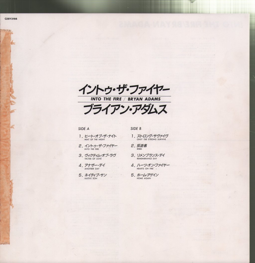 Bryan Adams - Into The Fire - Lp