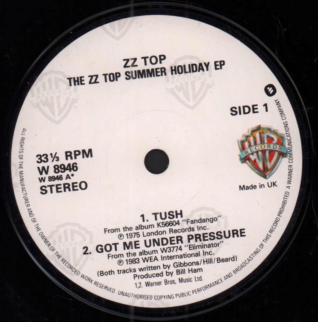 ZZ Top - Summer Holiday E.p. - 7 Inch
