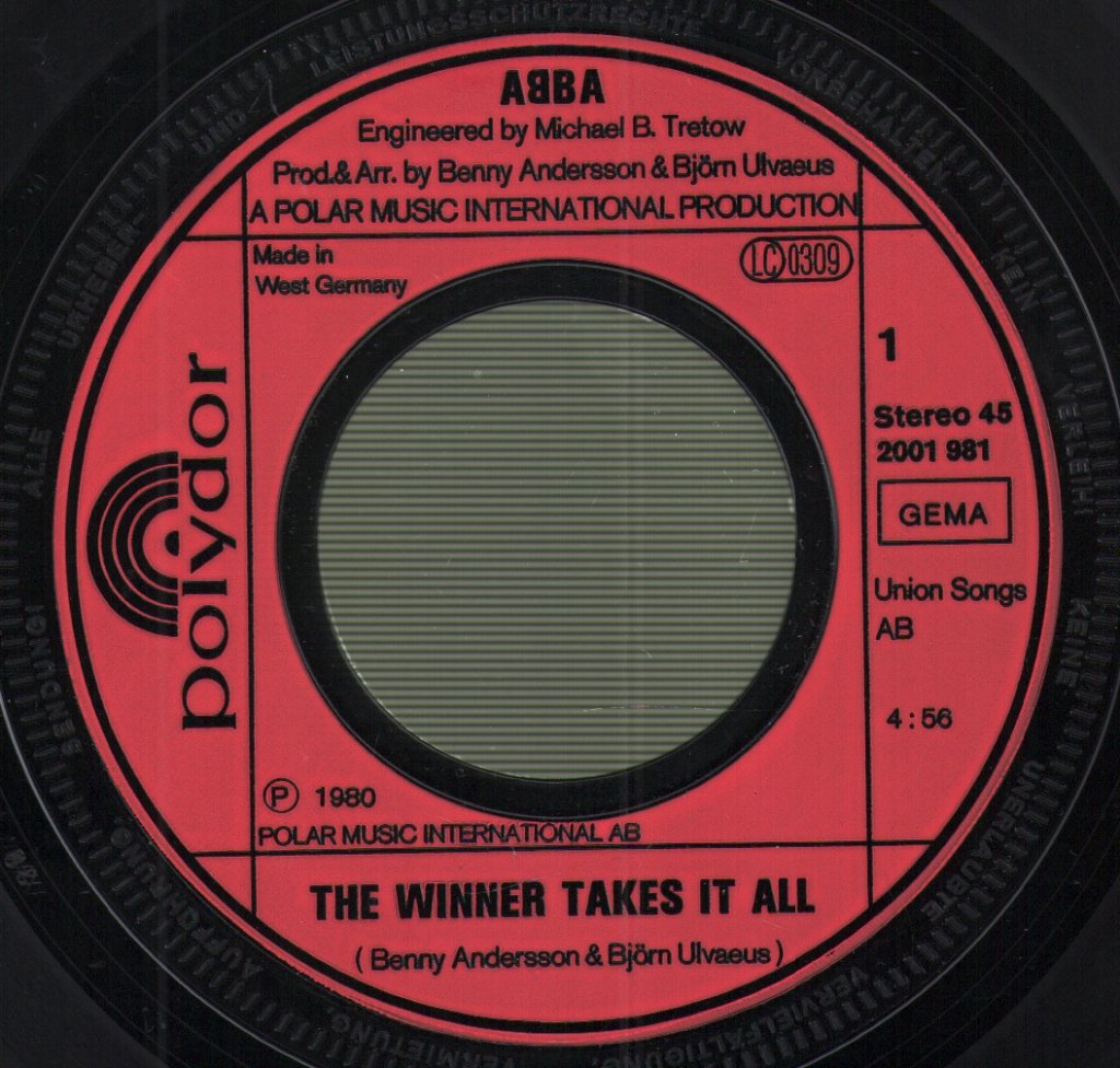 ABBA - Winner Takes It All / Elaine - 7 Inch