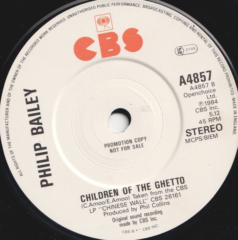 Philip Bailey - Children Of The Ghetto - 7 Inch