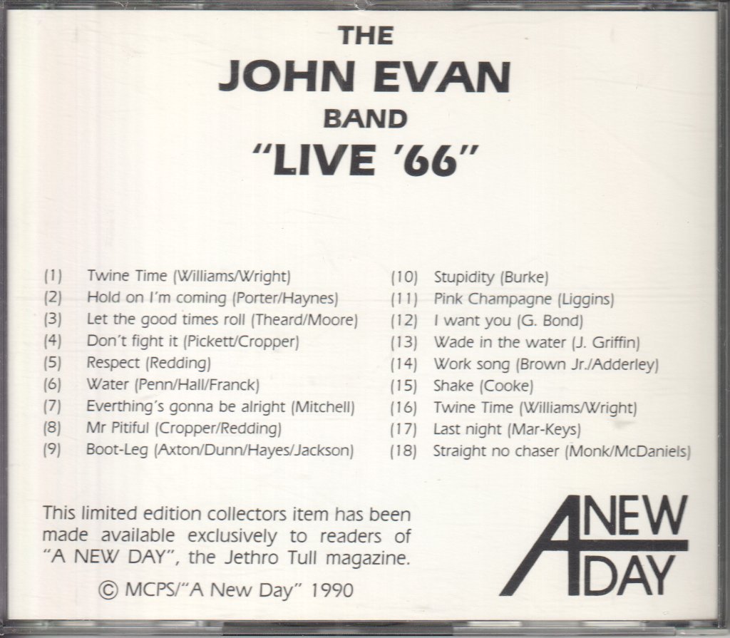John Evan Band - Live 66 - Cd