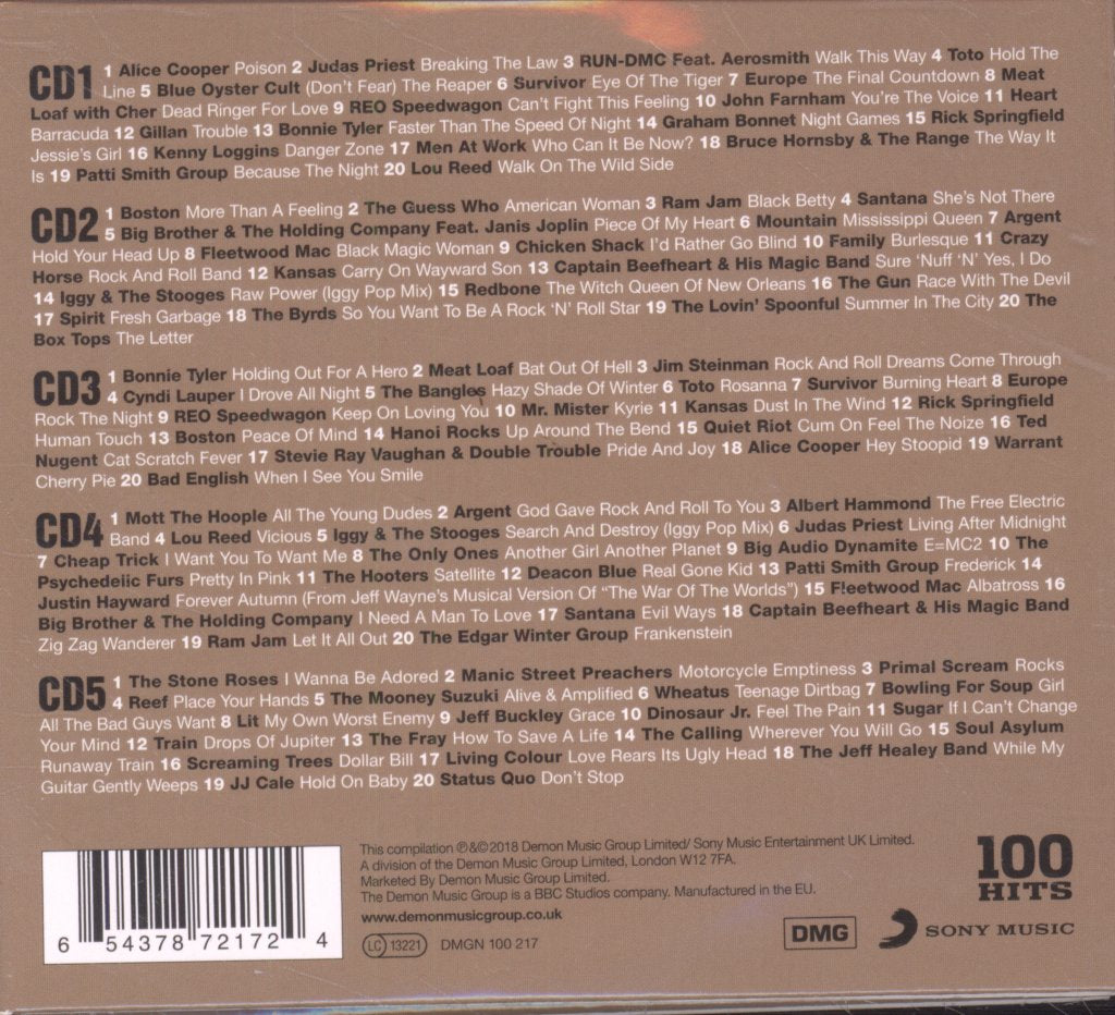 Various Artists - 100 Hits The Best Rock Album - Cd Set