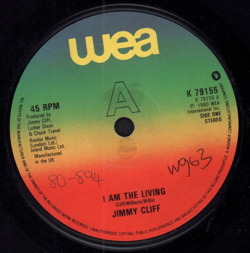 Jimmy Cliff - I Am The Living - 7 Inch
