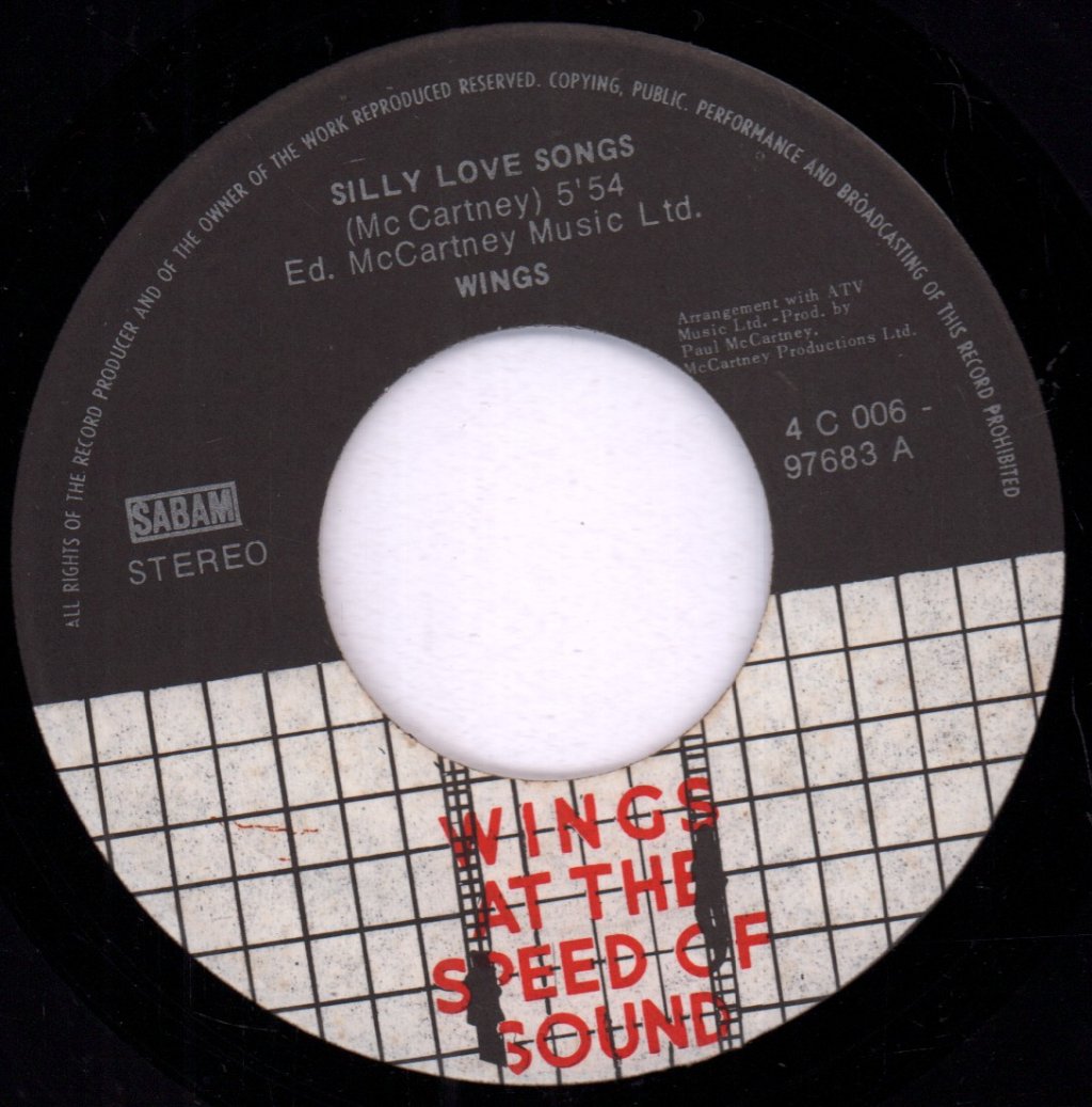 Wings (Paul McCartney's Group) - Silly Love Songs - 7 Inch