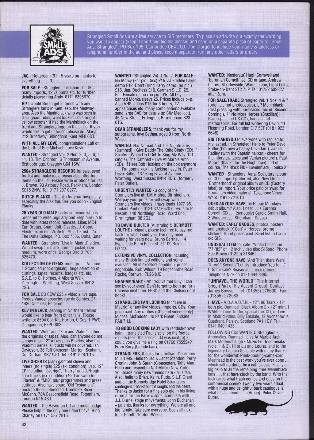 Stranglers - Strangled Volume 2 Number 45 - Fanzine