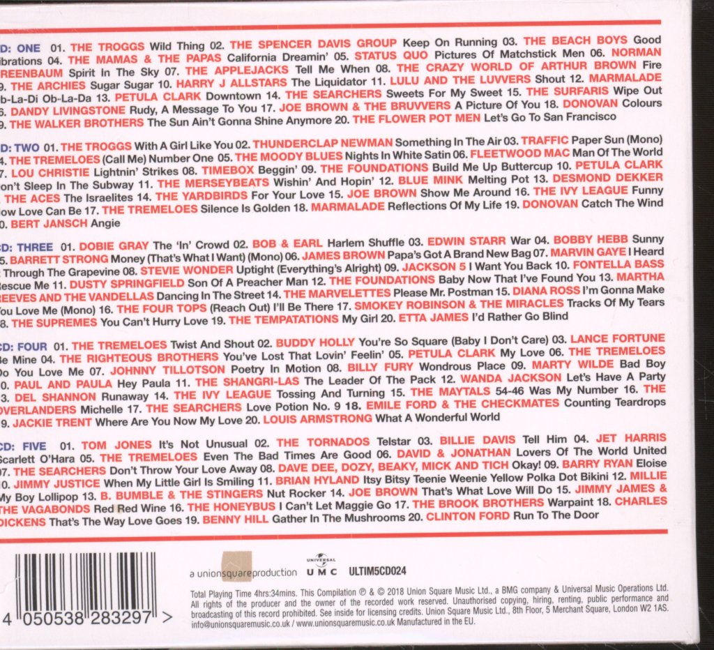 Various Artists - 60s Jukebox (The Ultimate Collection) - Cd Set