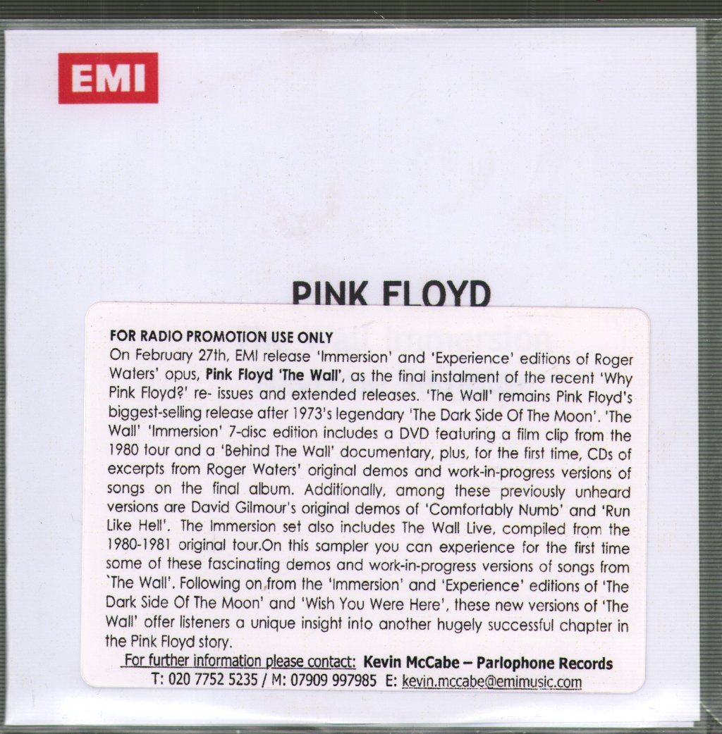 Pink Floyd - Wall - Immersion - Daytime Sampler - Cdr
