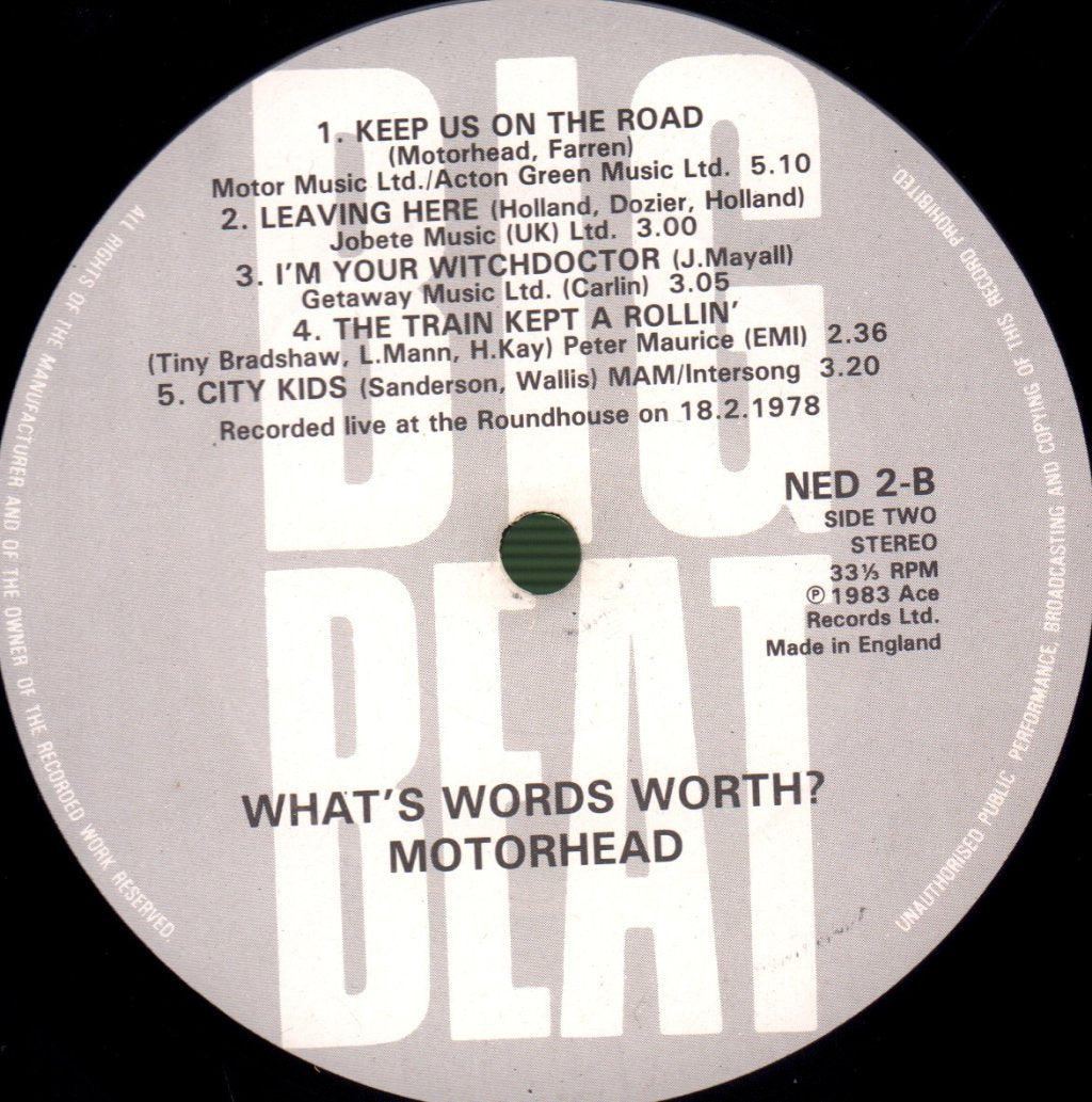 Motorhead - What's Words Worth? (Recorded Live 1978) - Lp