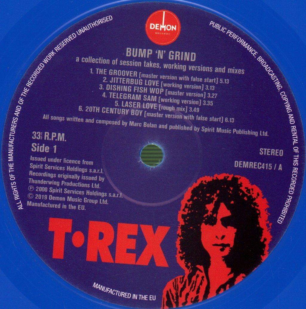 Marc Bolan And T Rex - Bump 'n' Grind - Lp
