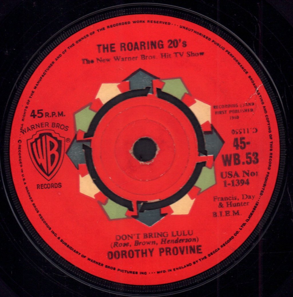 Dorothy Provine/The Girls - Don't Bring Lulu/Whisper Song - 7 Inch