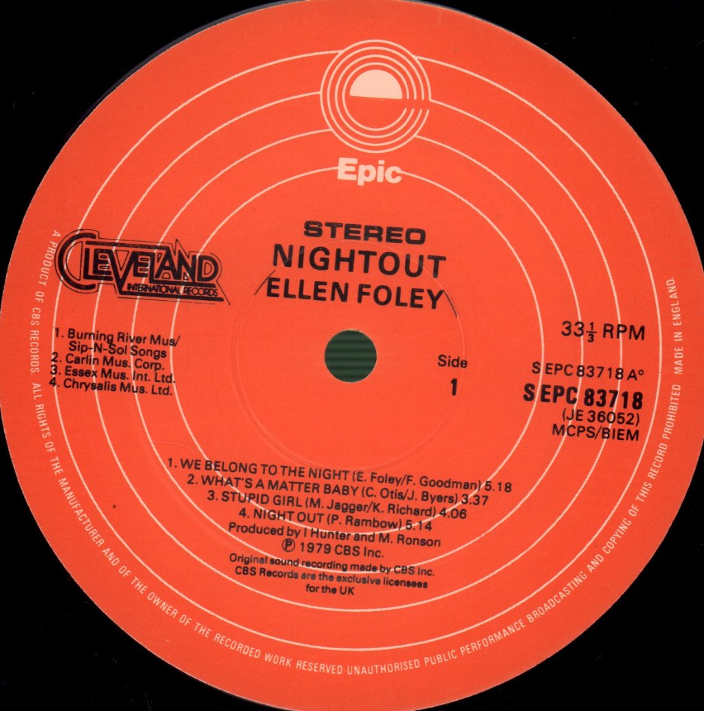 Ellen Foley - Nightout - Lp