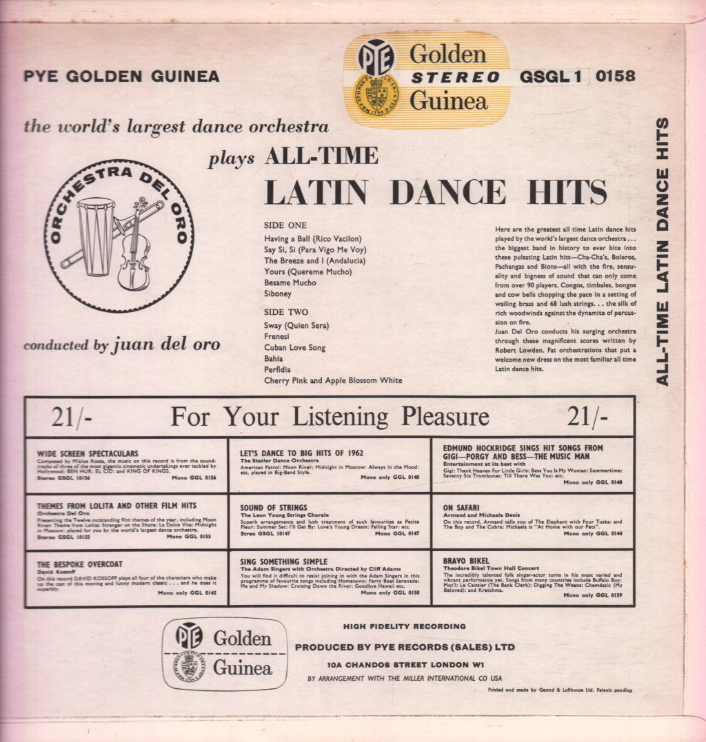 Orchestra Del Oro - All Time Latin Dance Hits - Lp