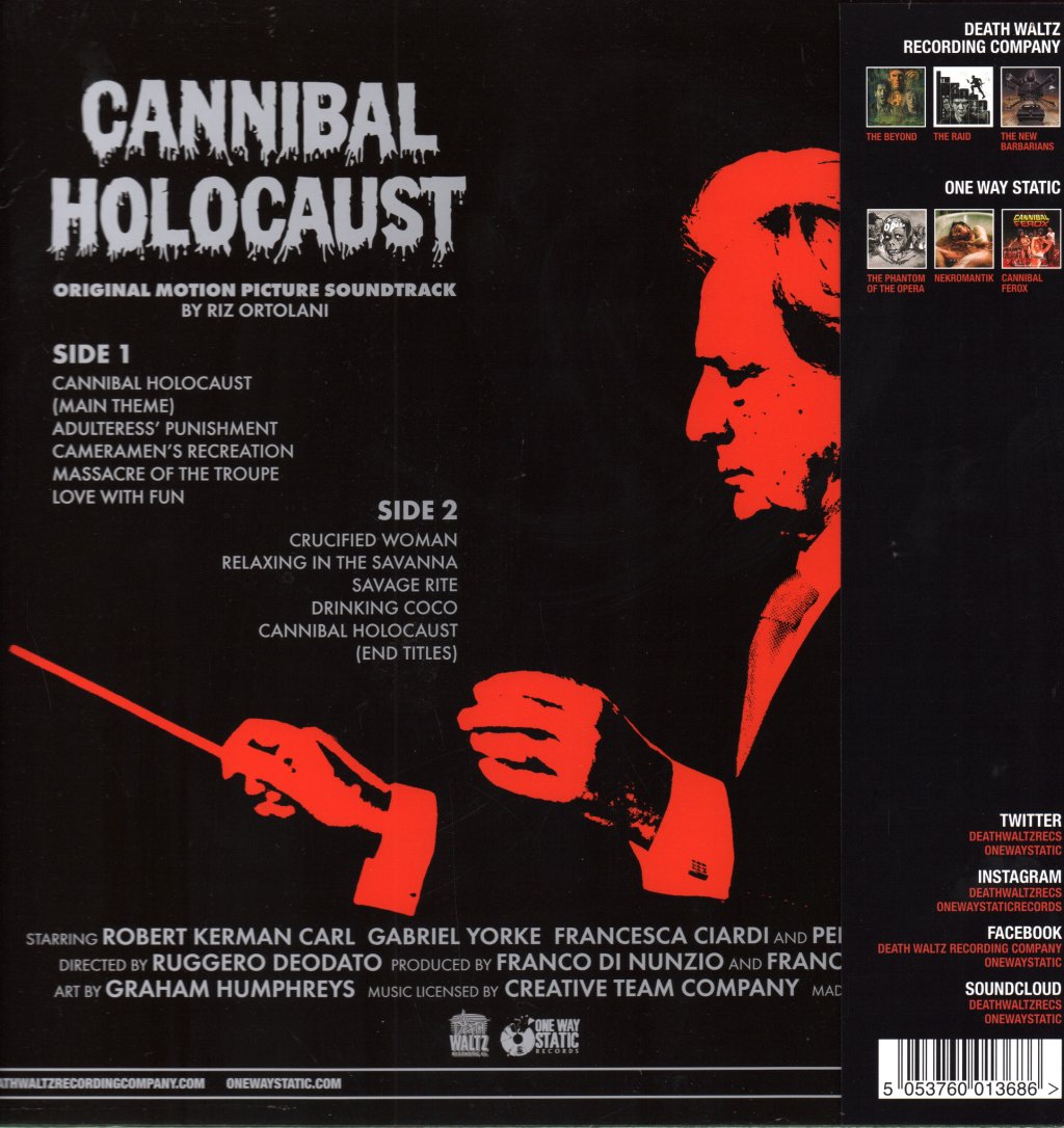 Riz Ortolani - Cannibal Holocaust (Original 1980 Motion Picture Soundtrack) - Lp