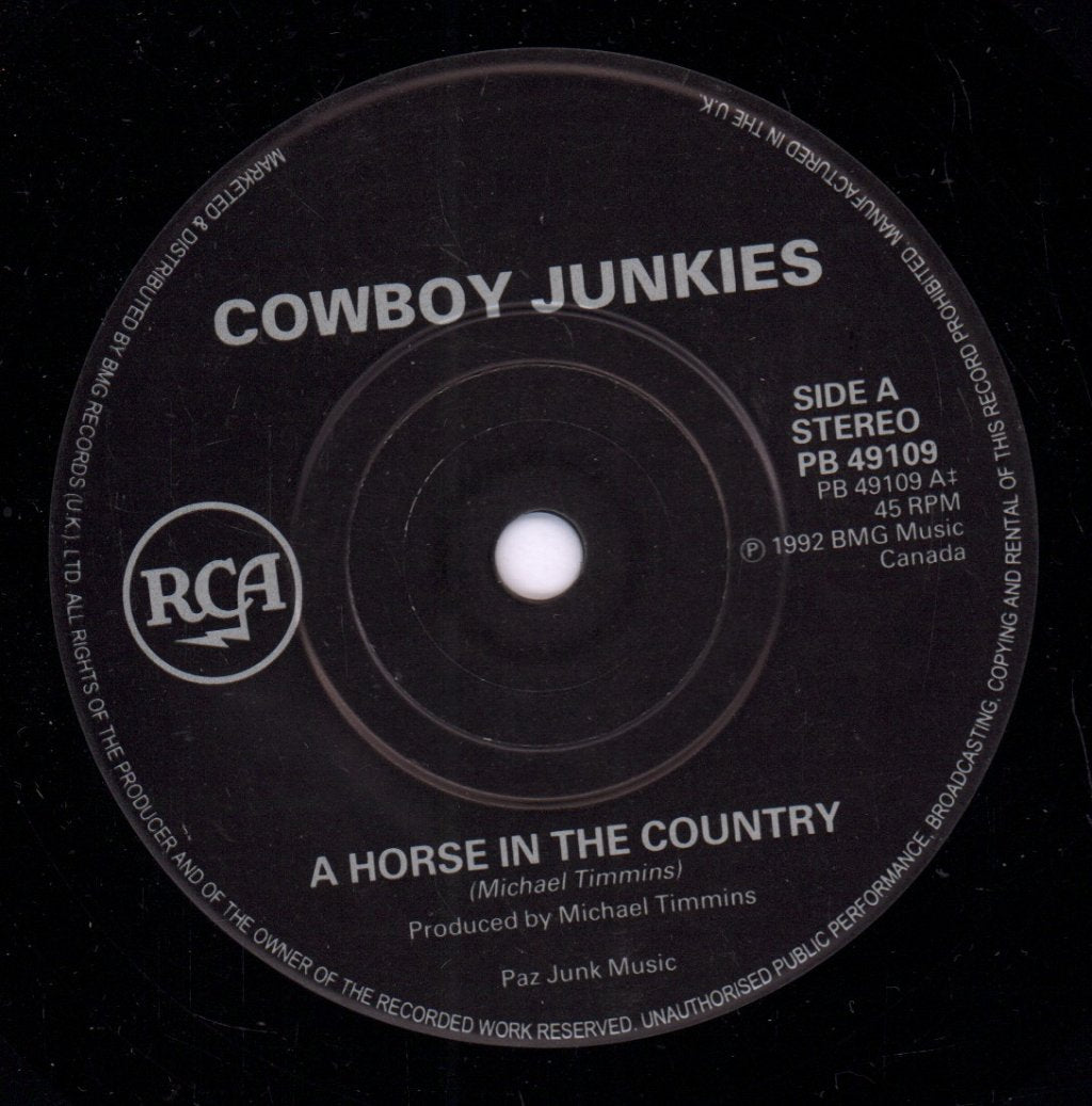 Cowboy Junkies - A Horse In The Country - 7 Inch