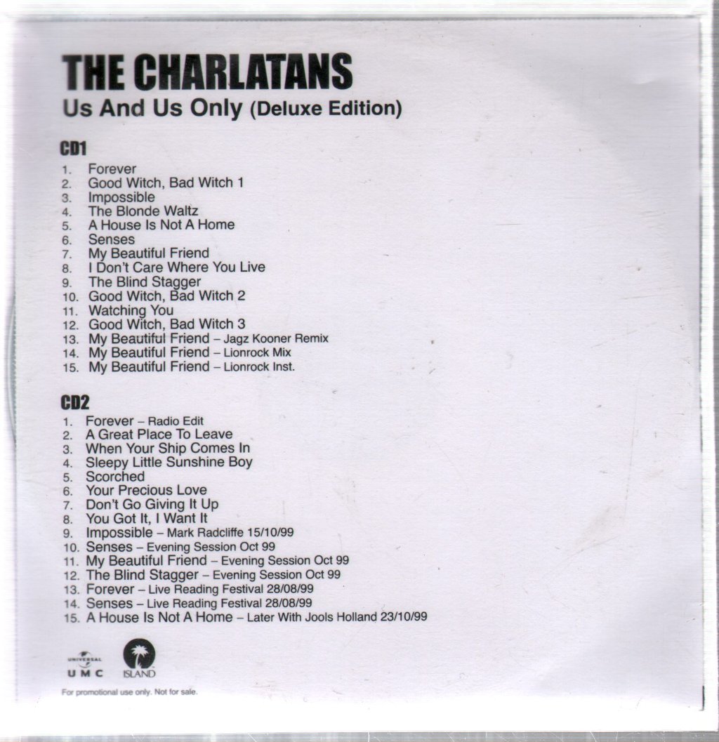 Charlatans - Us And Us Only - Cdr