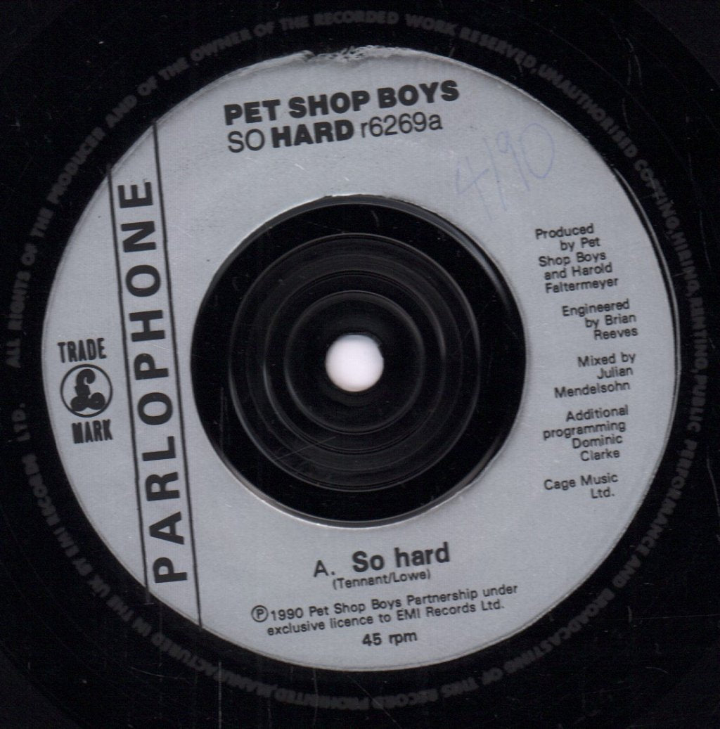Pet Shop Boys - So Hard - 7 Inch