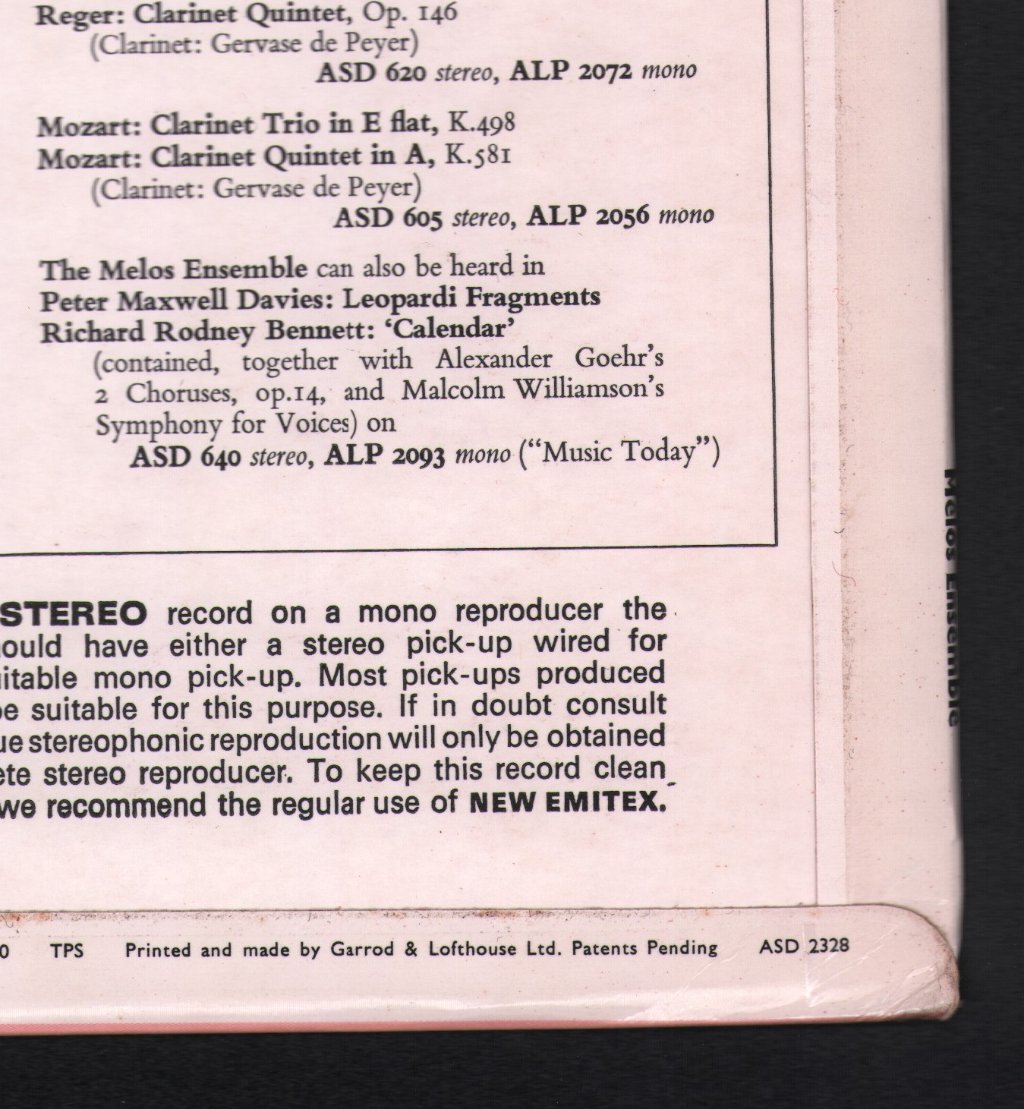 Members Of The Melos Ensemble - Schubert Trout Quintet - Lp
