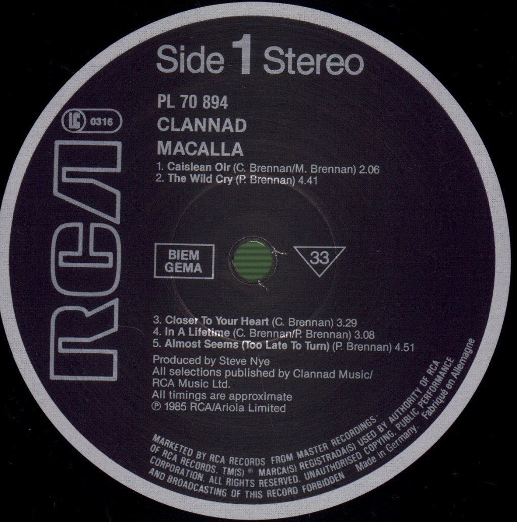 Clannad - Macalla - Lp