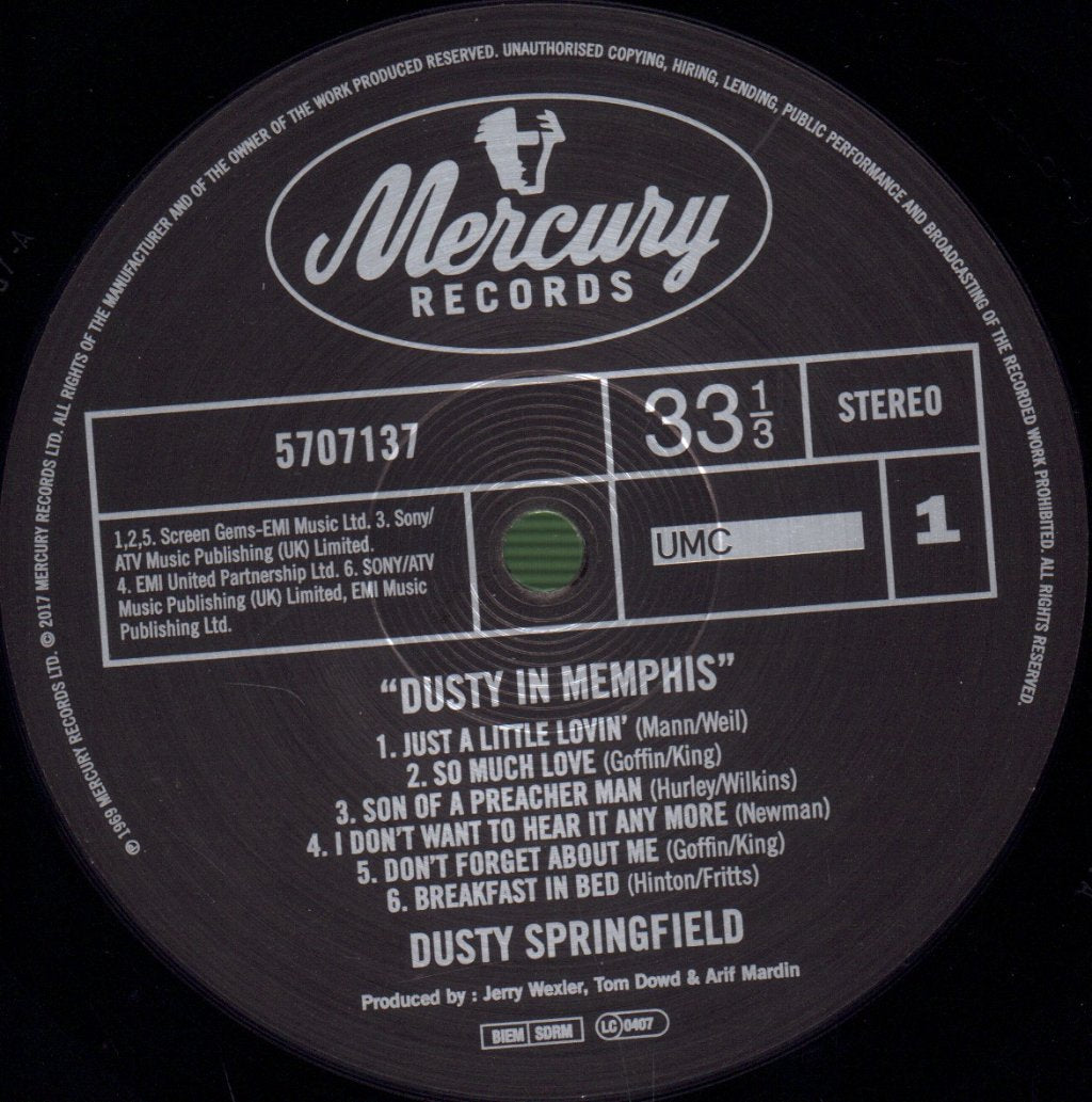 Dusty Springfield - Dusty In Memphis - Lp