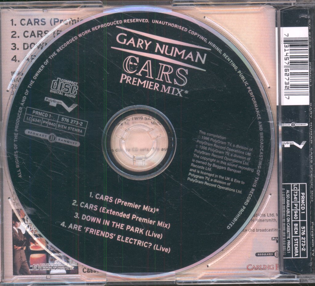 Gary Numan - Cars (Premier Mix) - Cd
