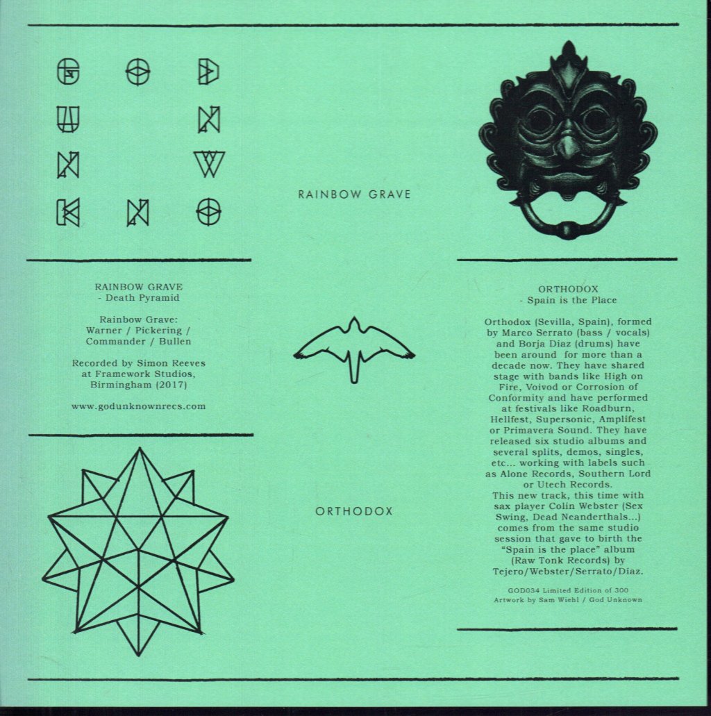 Rainbow Grave / Orthodox - Death Pyramid / Spain Is The Place - 7 Inch