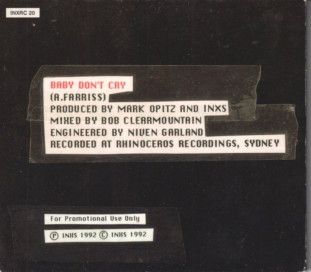 INXS - Baby Don't Cry - Cd