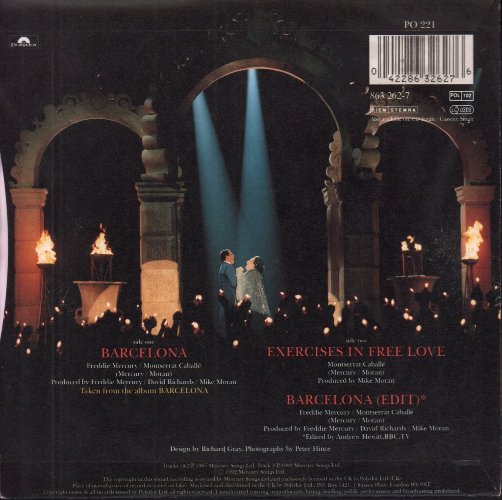 Freddie Mercury And Montserrat Caballe - Barcelona - 7 Inch