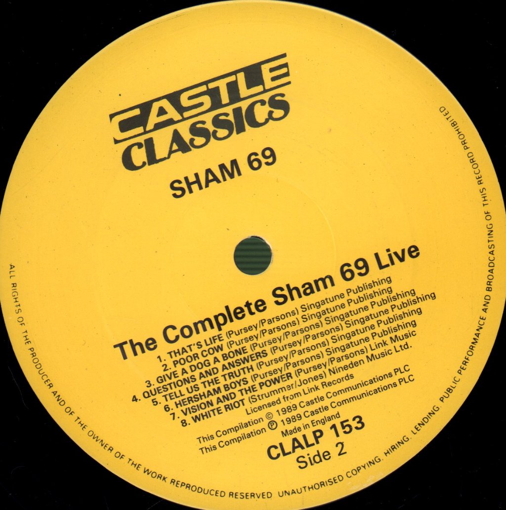 Sham 69 - Complete Sham 69 Live - Lp