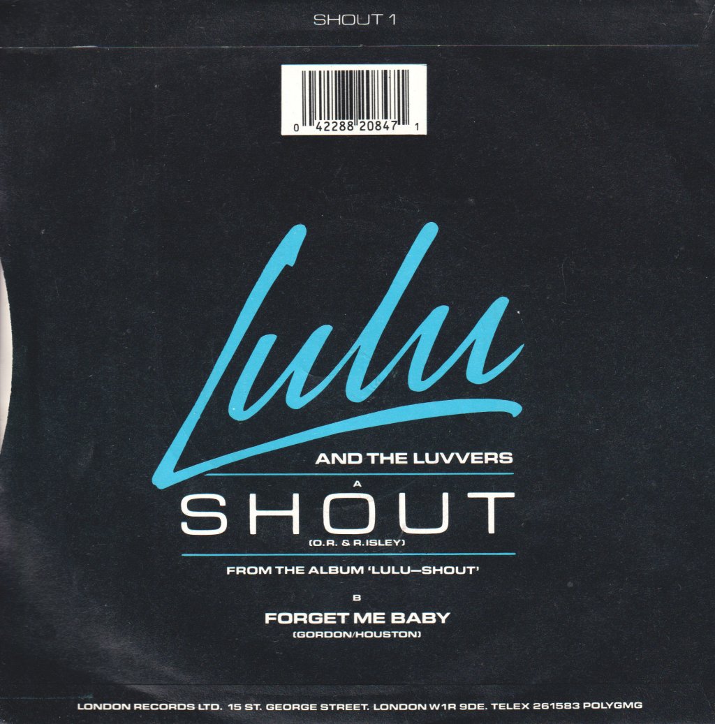Lulu - Shout - 7 Inch
