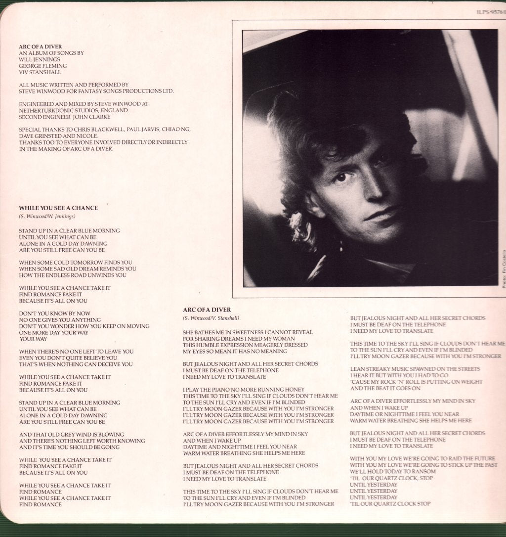 Steve Winwood - Arc Of A Diver - Lp