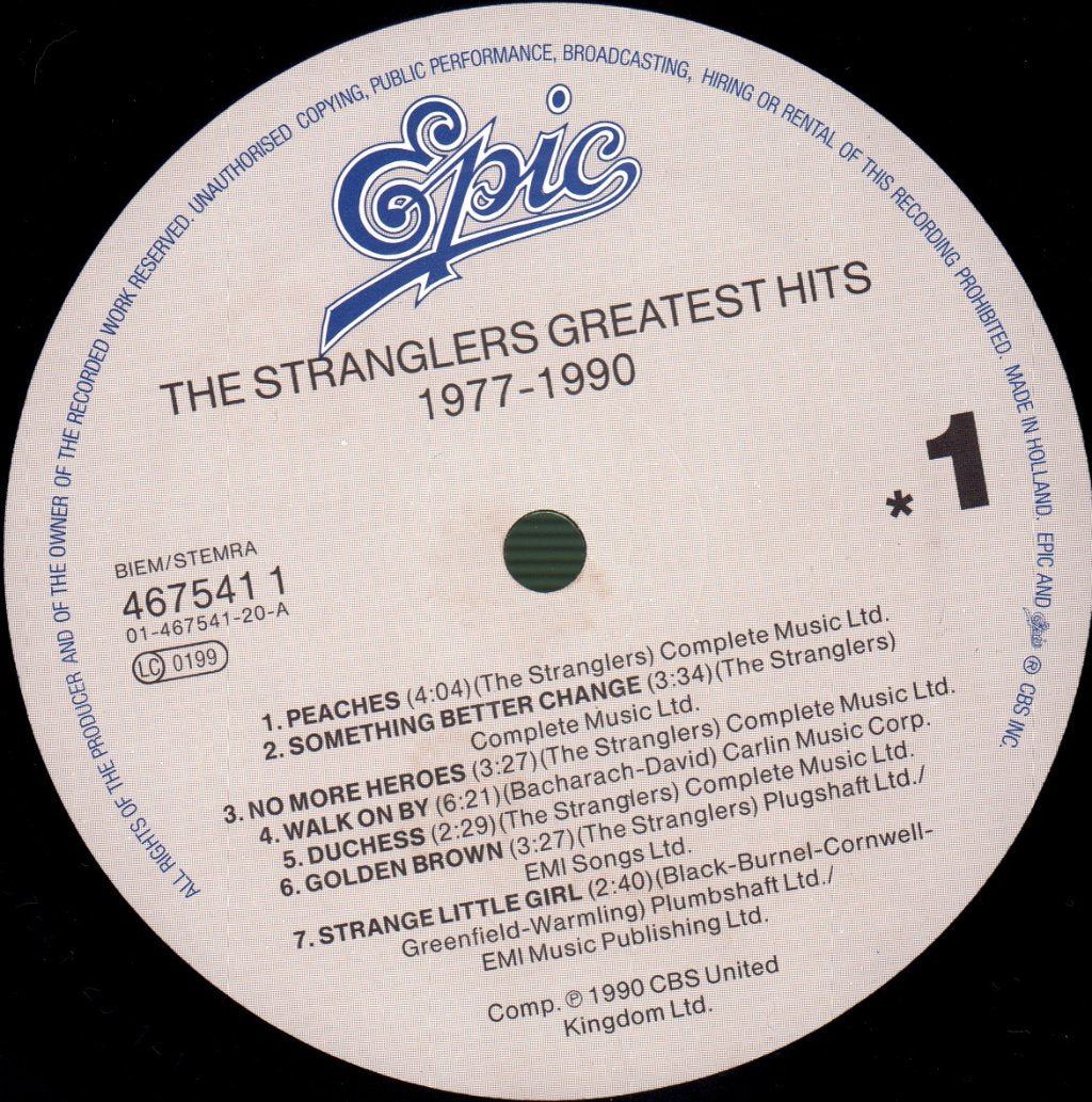 Stranglers - Greatest Hits 1977-1990 - Lp