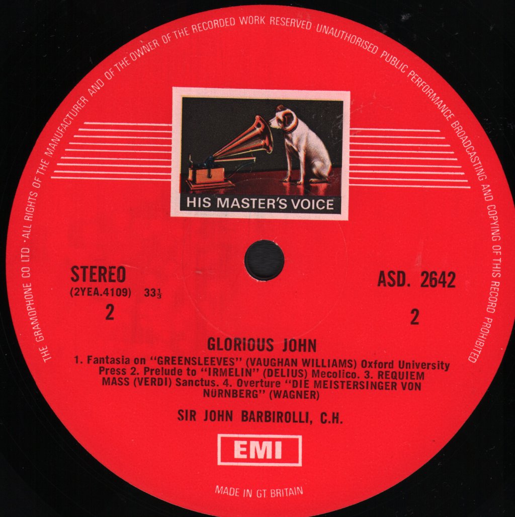 Sir John Barbirolli - Glorious John - Double Lp