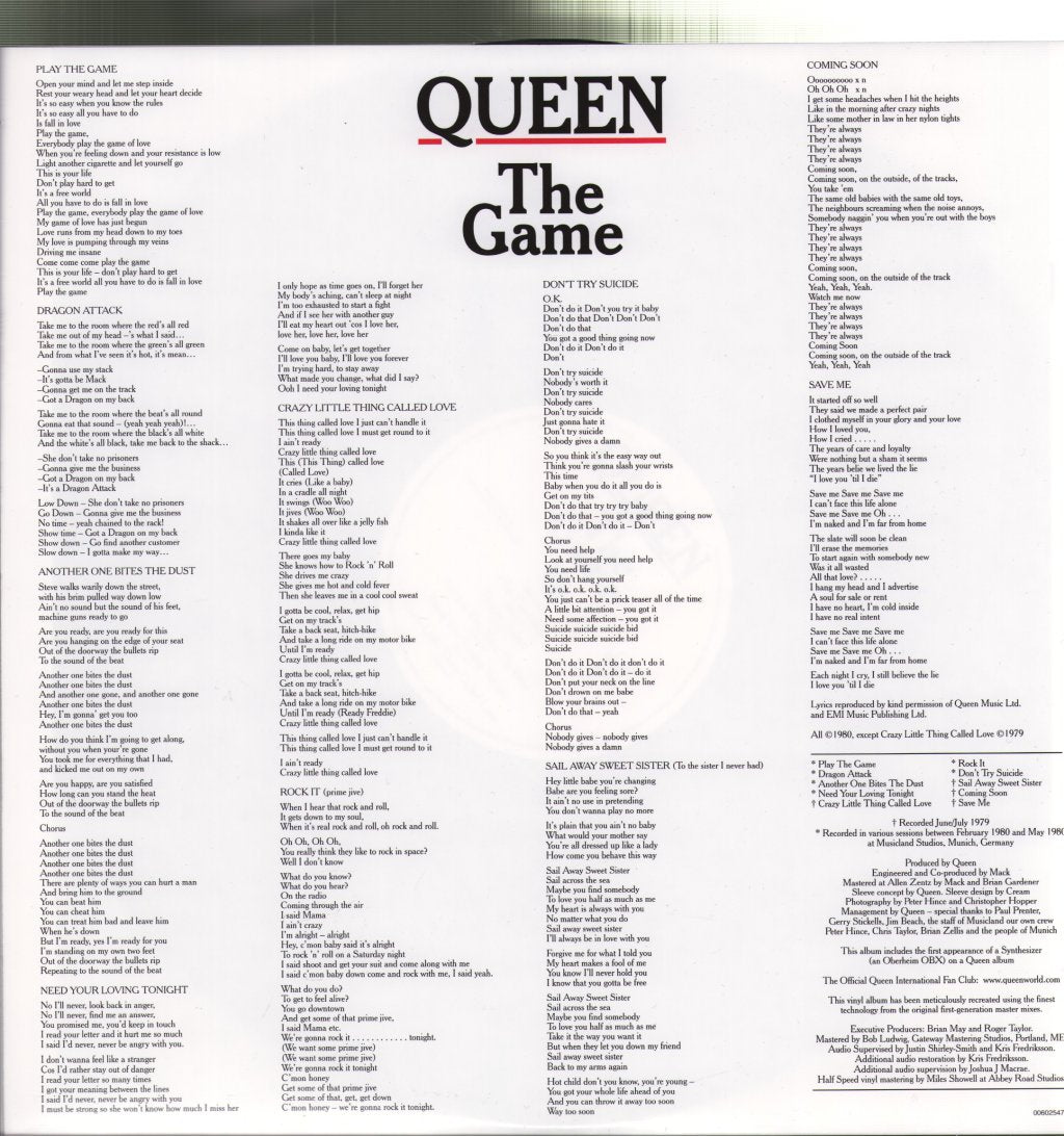 Queen - Game - Lp